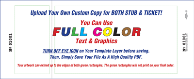Jumbo Ticket Color LS - Custom Art, One Sided