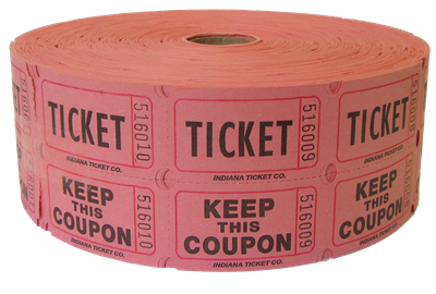 Double Roll Raffle Tickets, Pink