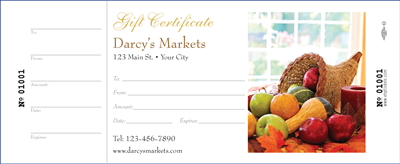 Gift Certificate #8 - Thanksgiving