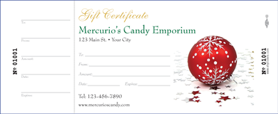 Gift Certificate #5 - Christmas