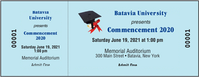 Event Ticket, Commencement 67# Cover