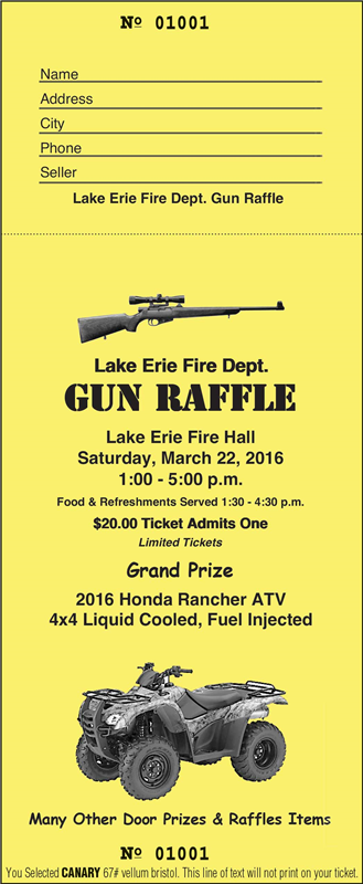 jumbo raffle tickets style 1 one sided