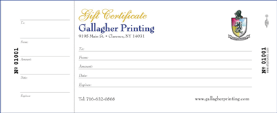 Gift Certificate #1 - Your Logo