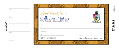 Gift Certificate #2 - Border A