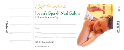 Gift Certificate #12 - Spa