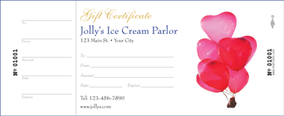 Gift Certificate #10 - Ice Cream